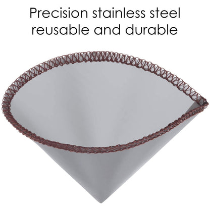Reusable Stainless Steel Pour Over Coffee Filter Cone